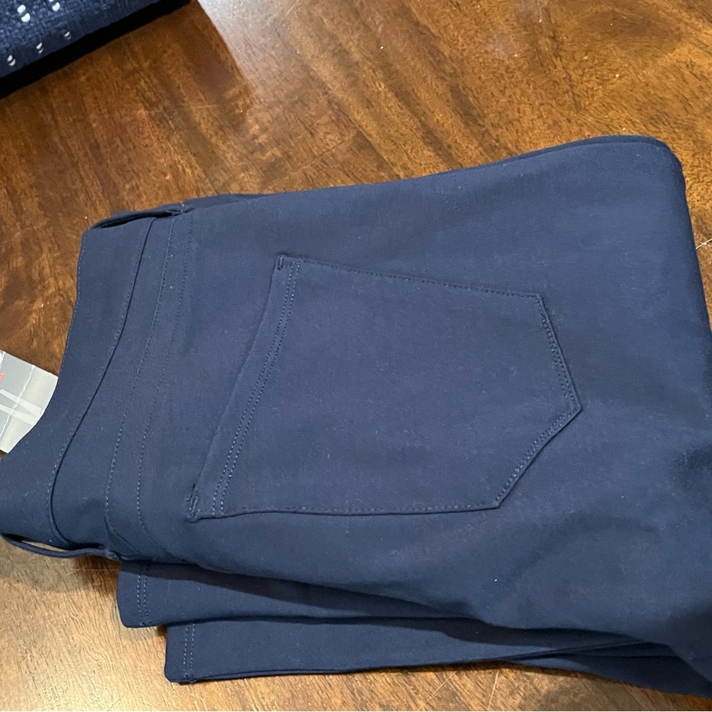 YUMMIE Blue stretchy 5 pocket Ponte pants Comfy stretchy  New With Tags - Picture 8 of 8
